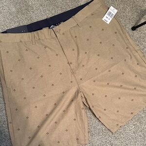 Mountain & Isles Men’s New Tan Patterned Shorts quick dry